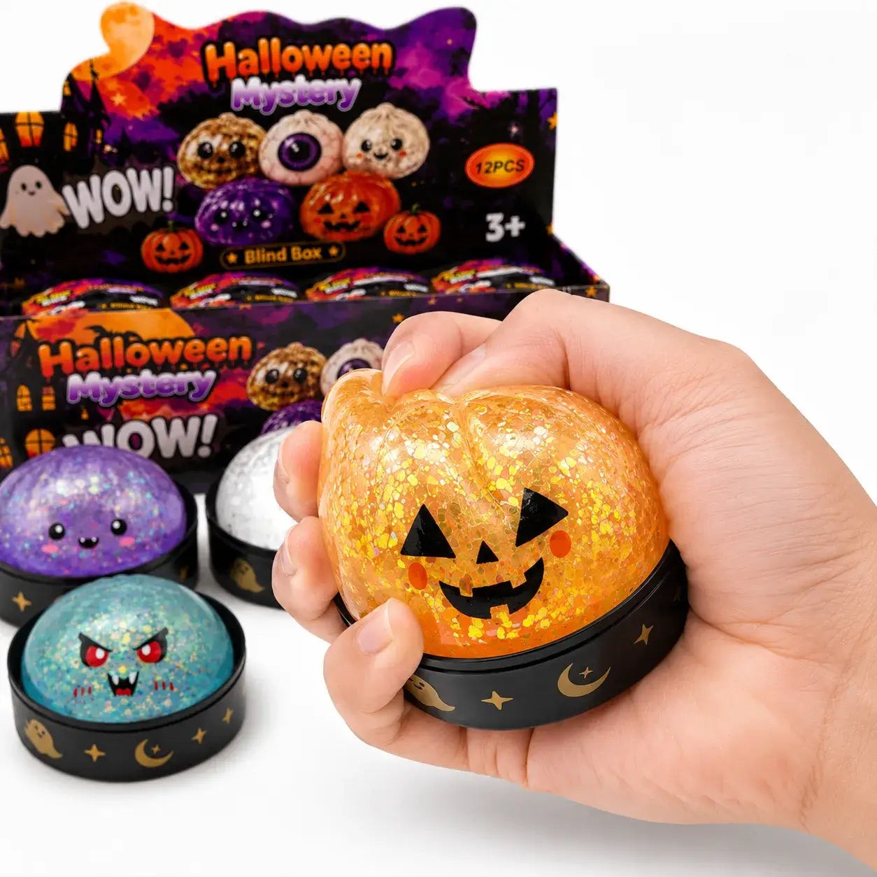 Halloween Pectin Gel Bun Squishy Blind Box: