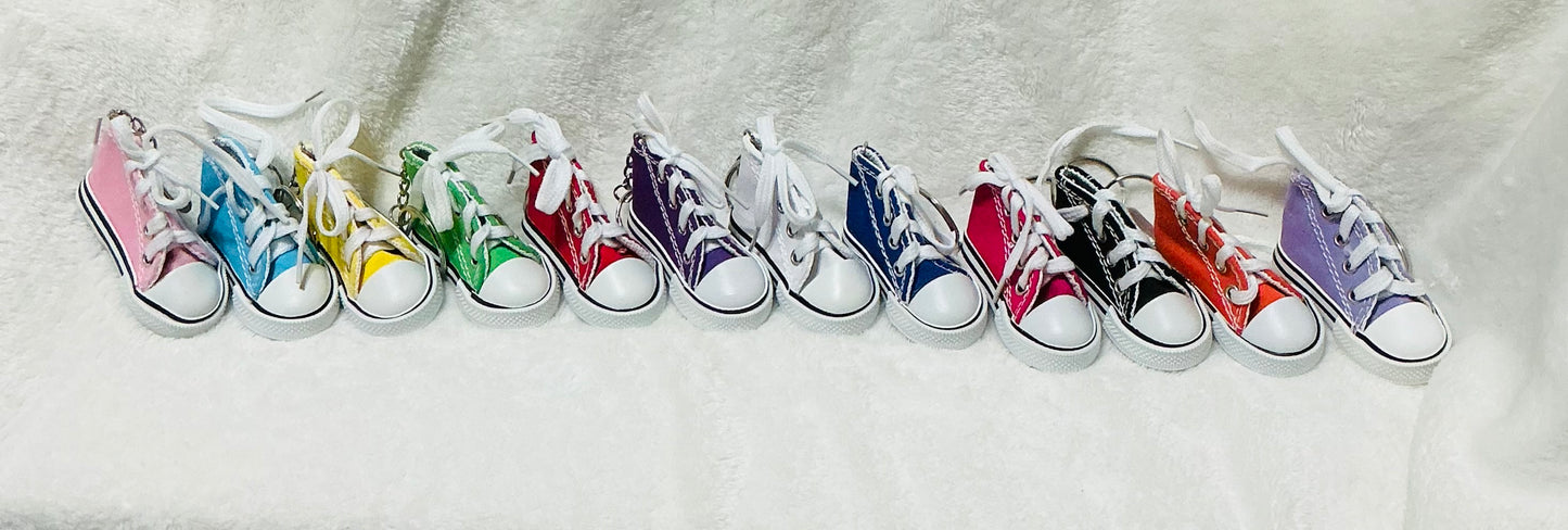 Mini Canvas Shoe Keychain
