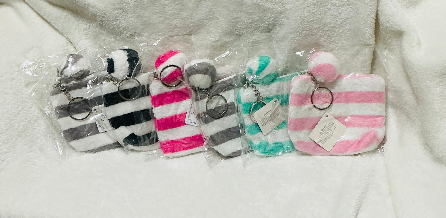 Keychain Bag with Pom Pom