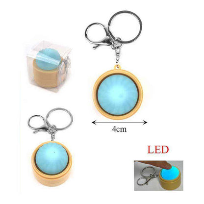 LED Light Up Bao Steam Bun Clicker Bag Charm Keychains