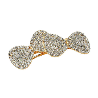Rhinestone Double Bow Barrettes