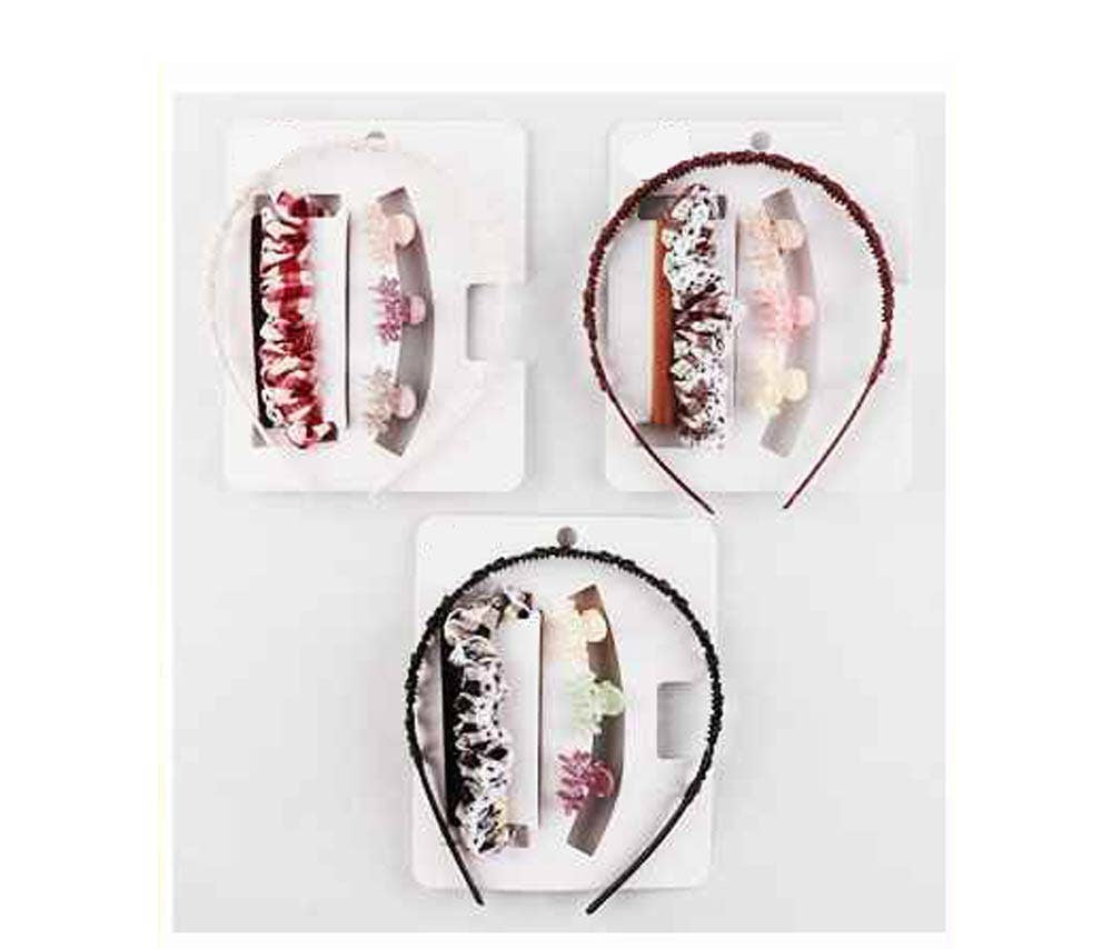 Floral Mini Hair Claw Clip  Headband Hair Scrunchie Set