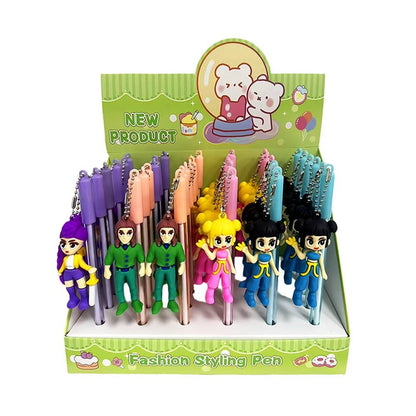 Cartoon Character Charm Topper Gel Ball Pens