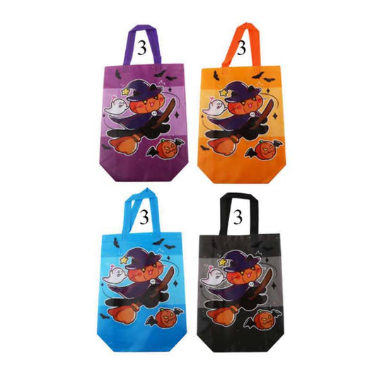 Witch Cat Printed Halloween Treat Reusable Bags