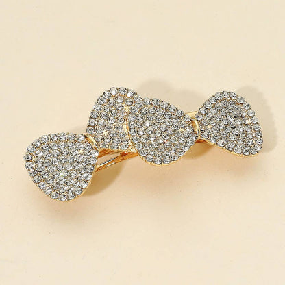 Rhinestone Double Bow Barrettes