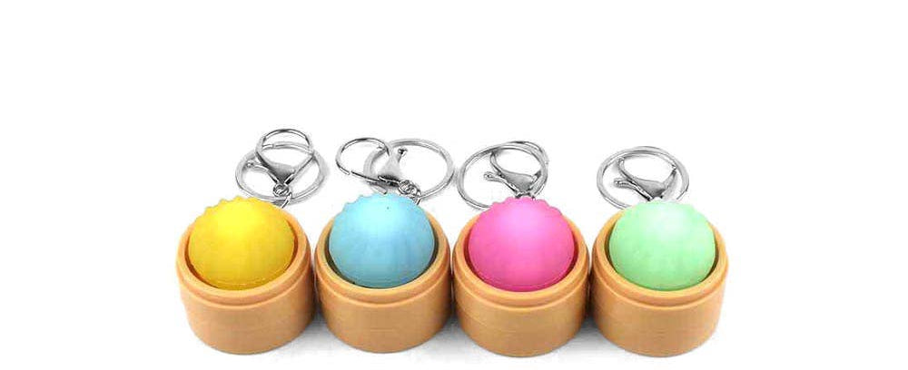 LED Light Up Bao Steam Bun Clicker Bag Charm Keychains