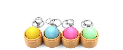 LED Light Up Bao Steam Bun Clicker Bag Charm Keychains