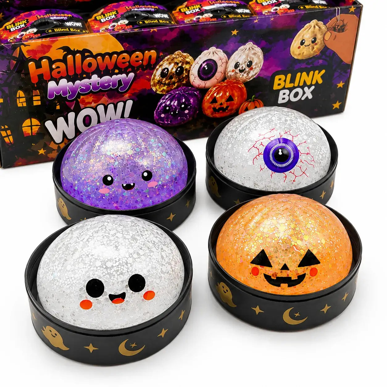 Halloween Pectin Gel Bun Squishy Blind Box: