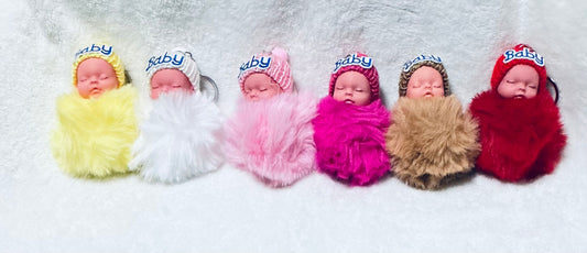 Mini Baby Pom Pom Keychain