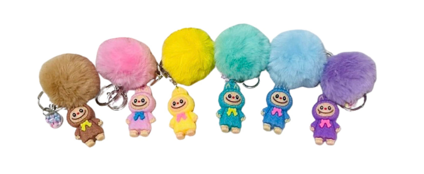 Mini Lil Monsters Pom Pom Keychain