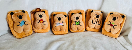 Furry Capybara Coin Purse Keychain