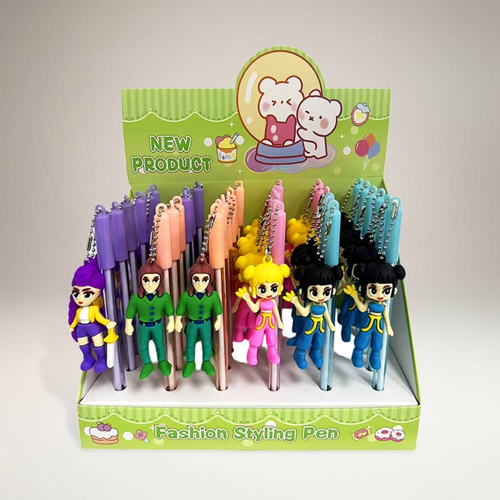 Cartoon Character Charm Topper Gel Ball Pens