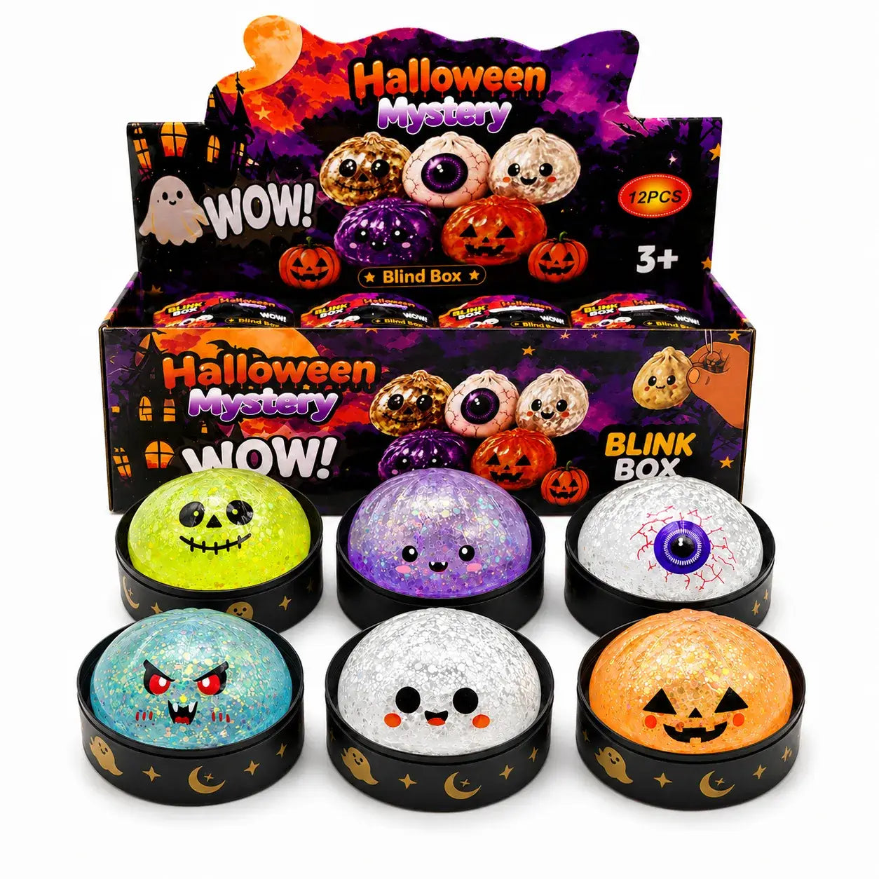 Halloween Pectin Gel Bun Squishy Blind Box: