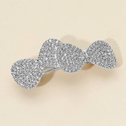 Rhinestone Double Bow Barrettes