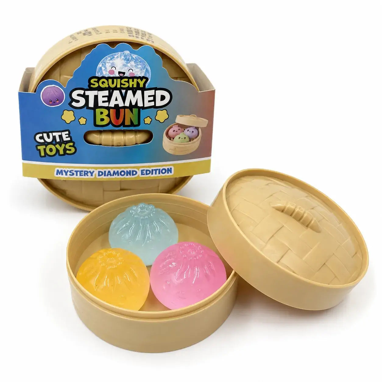 Glow-in-the-Dark Mini Steamed Bun Squishy Set: