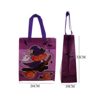 Witch Cat Printed Halloween Treat Reusable Bags